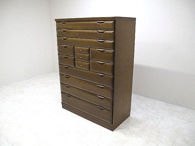 美品 カリモク ハイチェスト 整理タンス　サイドチェスト