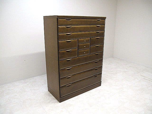 美品 カリモク ハイチェスト 整理タンス　サイドチェスト