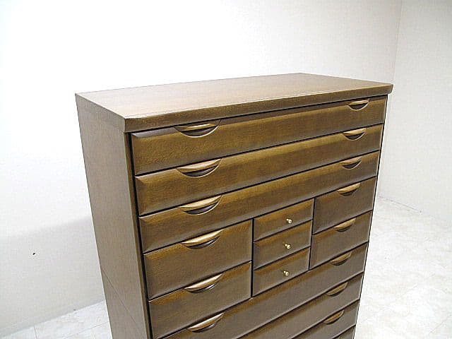 美品 カリモク ハイチェスト 整理タンス　サイドチェスト