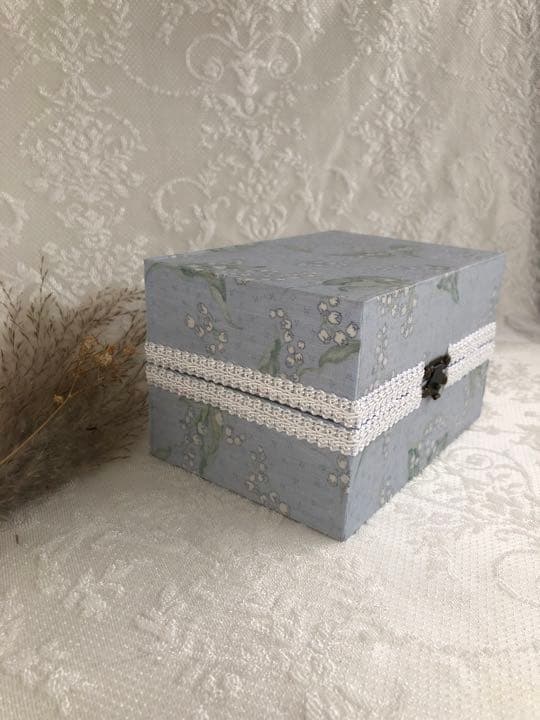 裁縫箱　すずらん　ミュゲ　ヴィクトリアン　カルトナージュ　ハンドメイド
