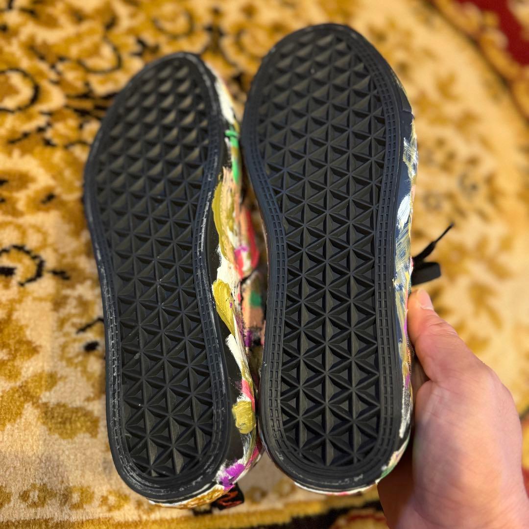 TOYAMAde. y10a4 手描きアート スニーカー 晴れと向日葵