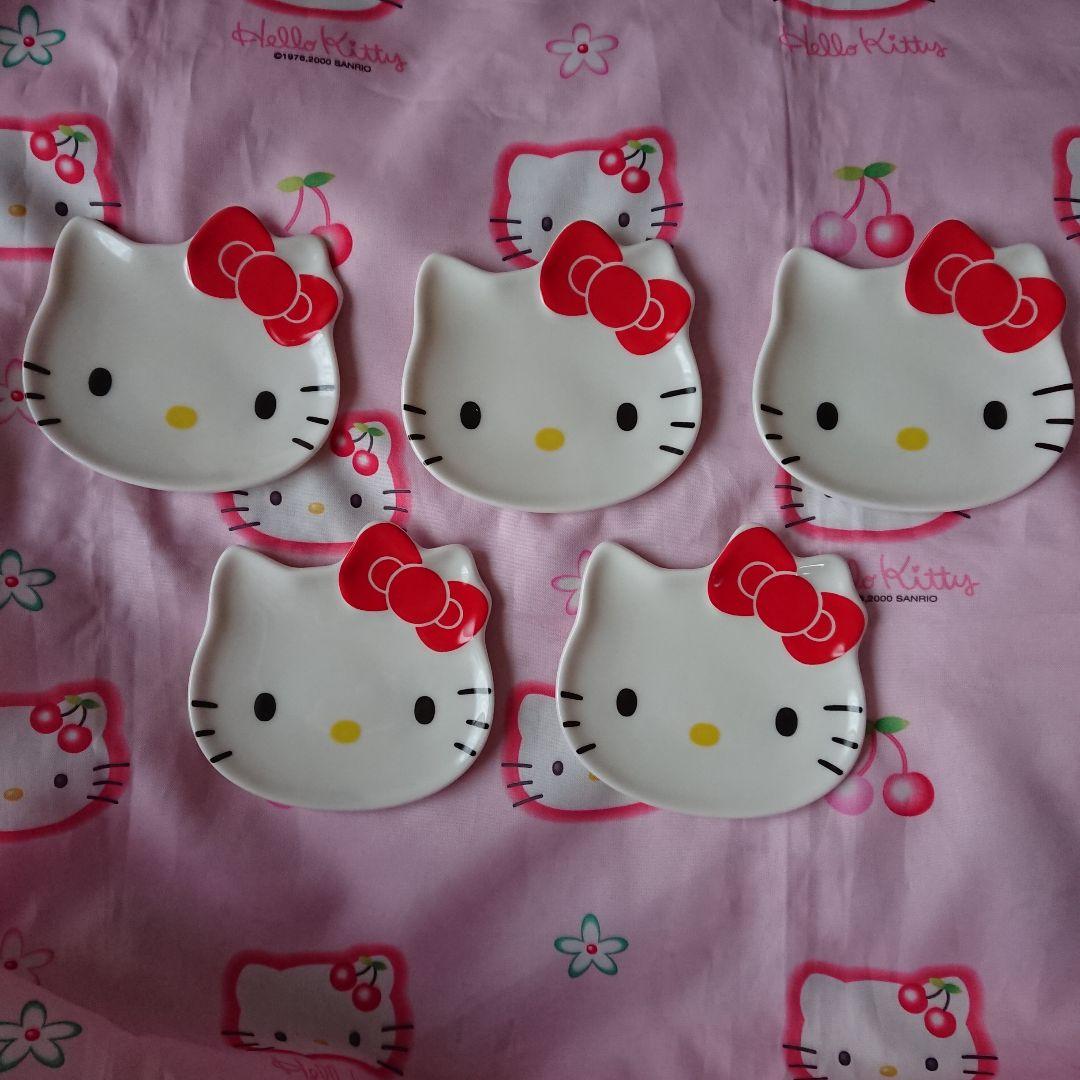 キティフェイス皿5枚セット