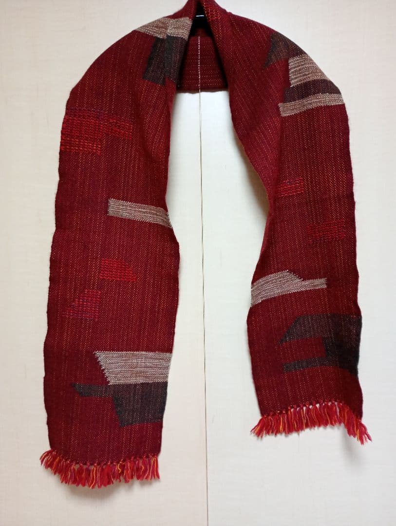 濱野太郎　手織りマフラー　カシミヤ×セーブル