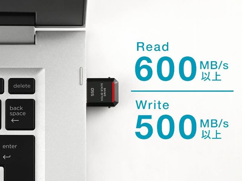 ★BUFFALO USB接続超小型SSD SSD-PST1.0U3-BA