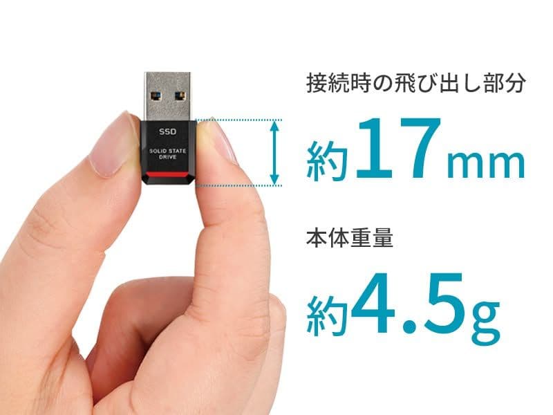 ★BUFFALO USB接続超小型SSD SSD-PST1.0U3-BA