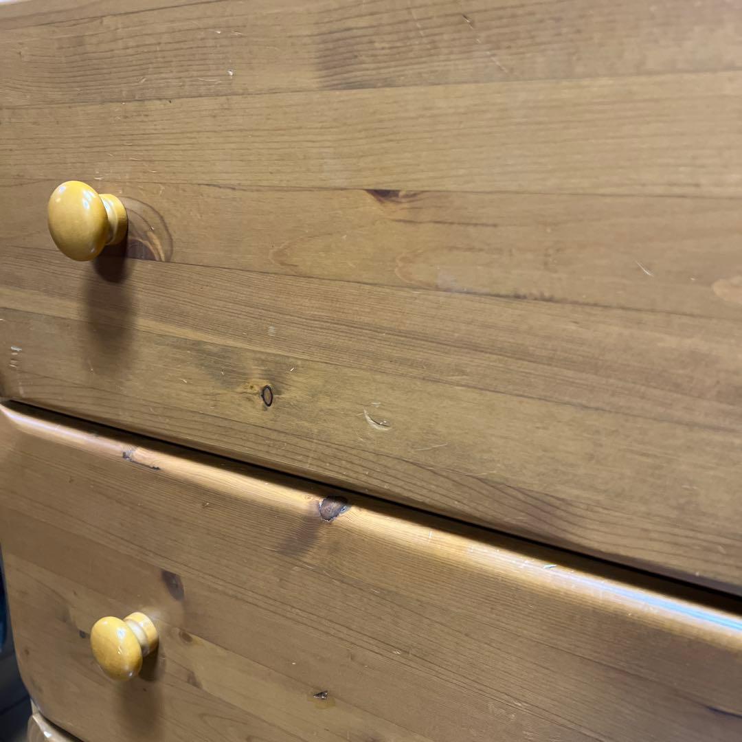 ナチュラルウッド 6段チェスト