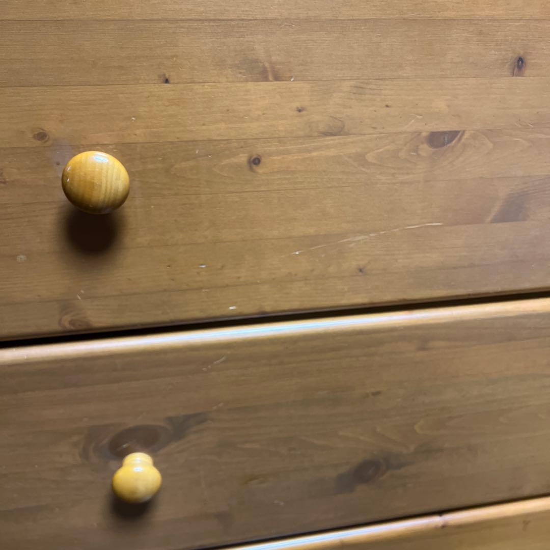 ナチュラルウッド 6段チェスト