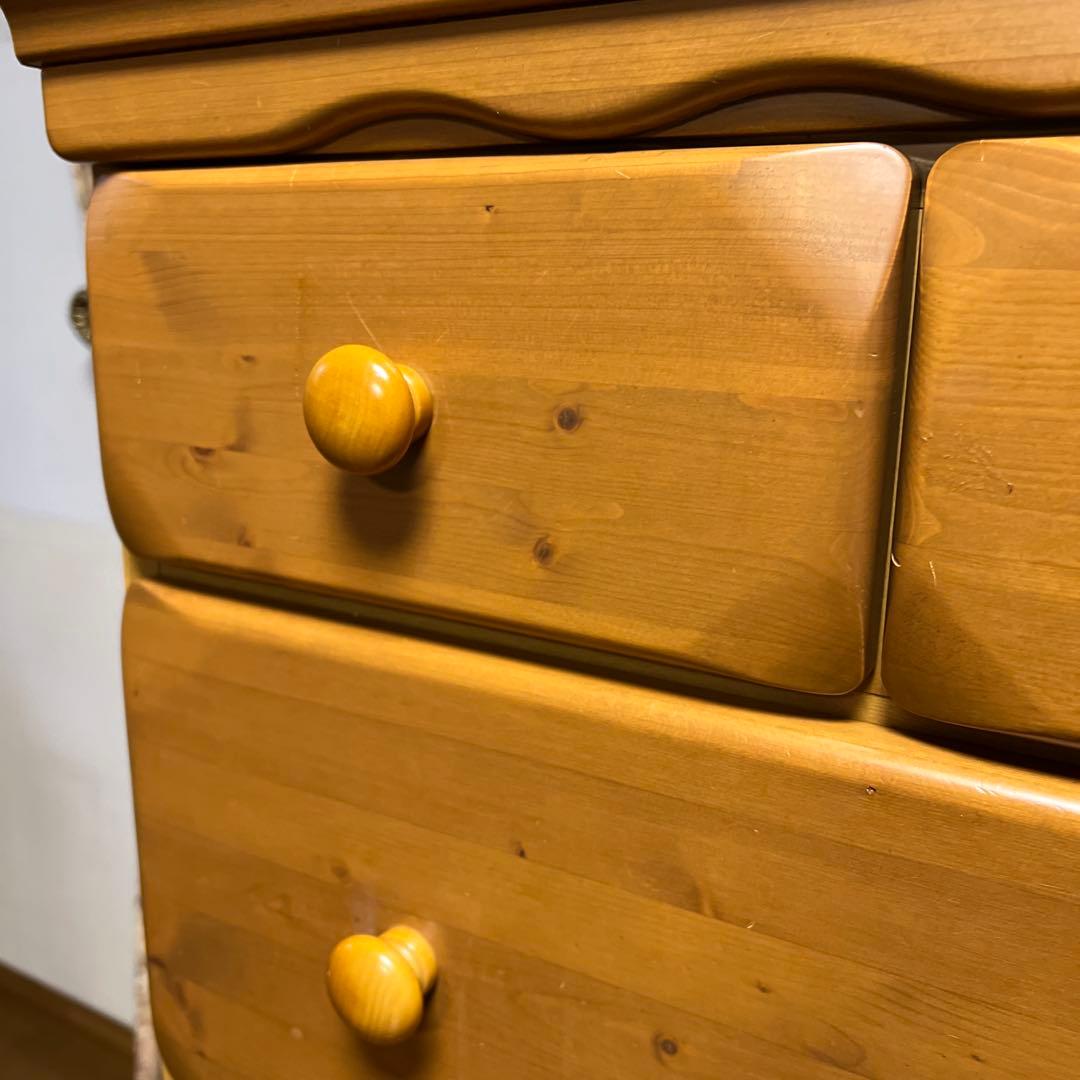 ナチュラルウッド 6段チェスト