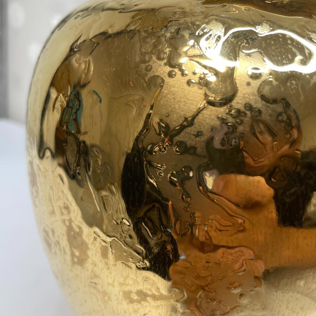 希少 NARUMI ナルミ ボーンチャイナ 総金彩花瓶 花器 フラワーベース