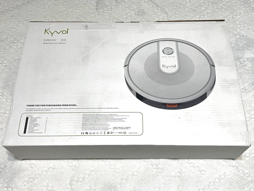 【美品】Kyvol E31 ロボット掃除機 本体 水拭き ホワイト