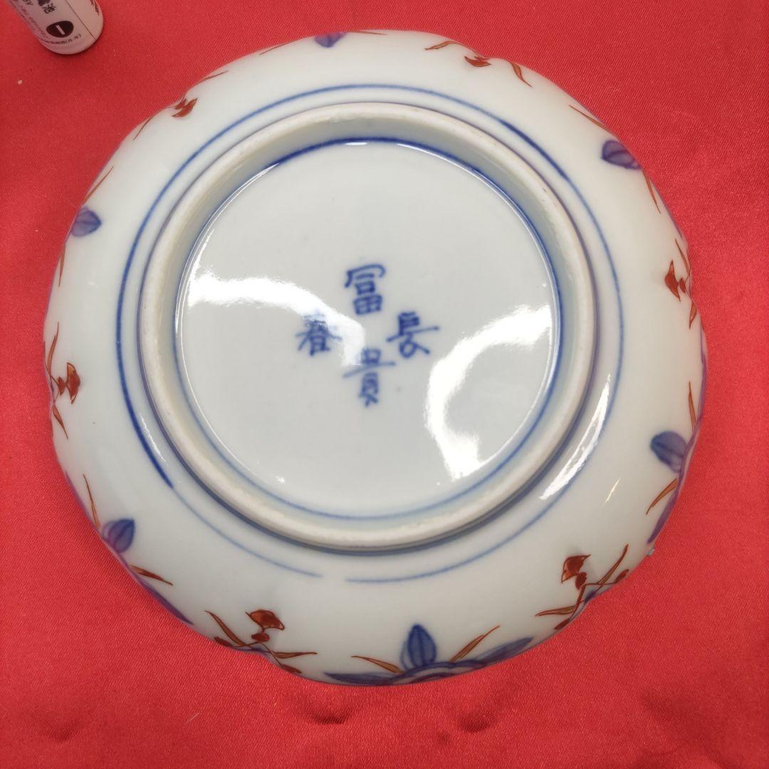 大聖寺伊万里　九谷焼　古九谷　金彩　色絵　豆皿　小皿　4寸皿3客セット