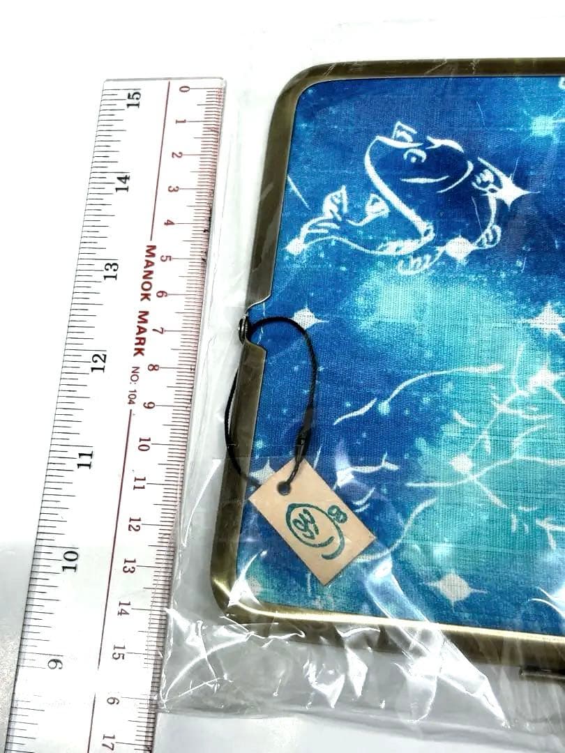 【未使用】るぅの がま口 ペンケース 星空 鳥獣戯画 布製 GIGA鳥獣