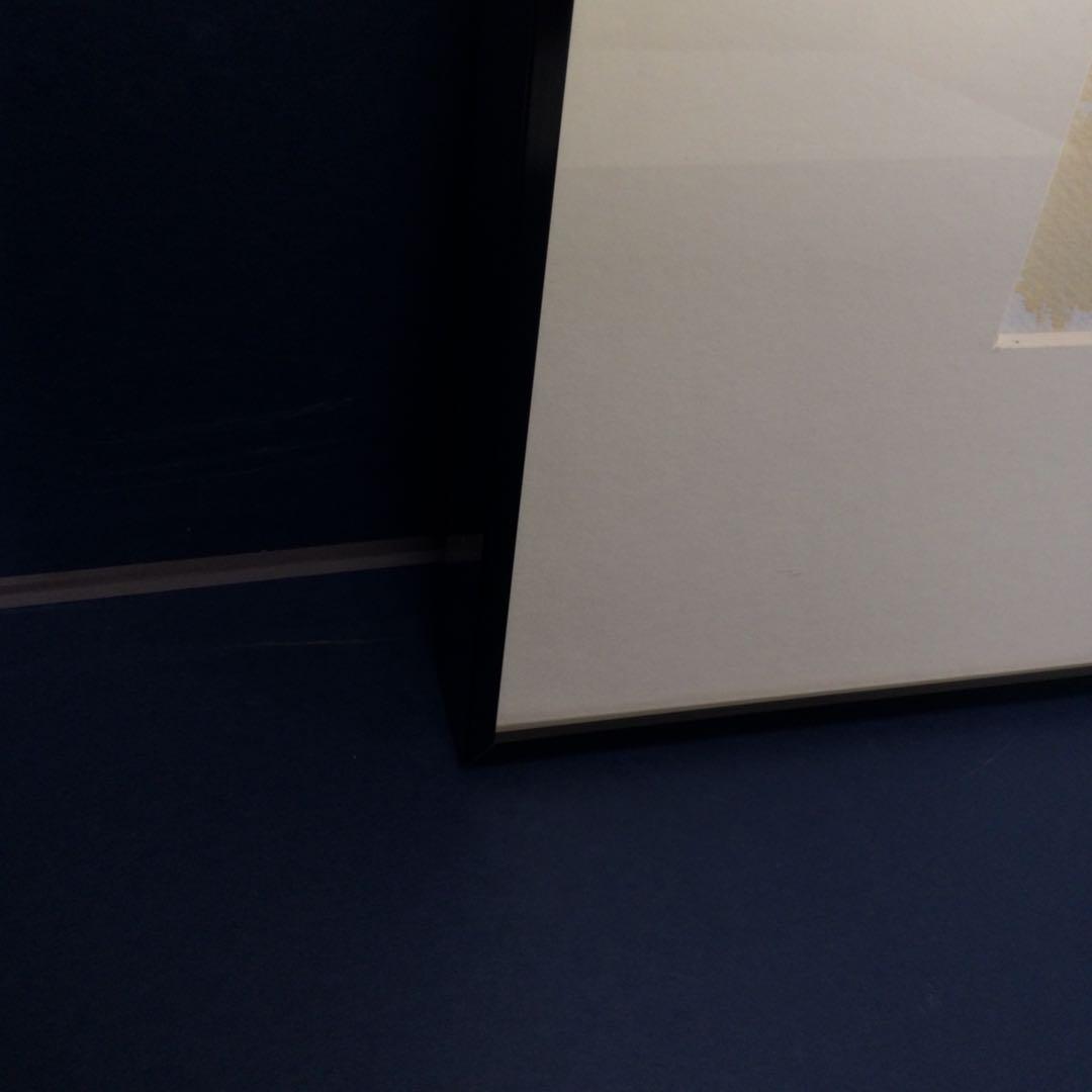 鍋島正一　「招福猫」　４号　水彩画　本人サイン　一点物