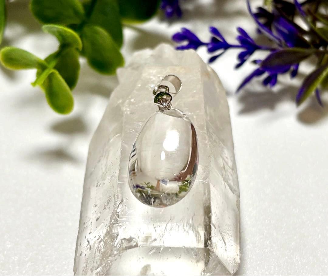 究極品質　妖精宿るミラージュストーン　幻のプレミアムフローライトインクォーツPT