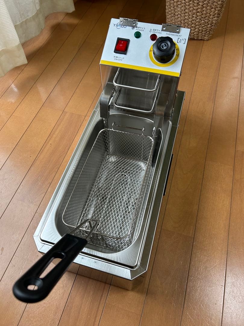 電気フライヤー ステンレス製 温度調整可能