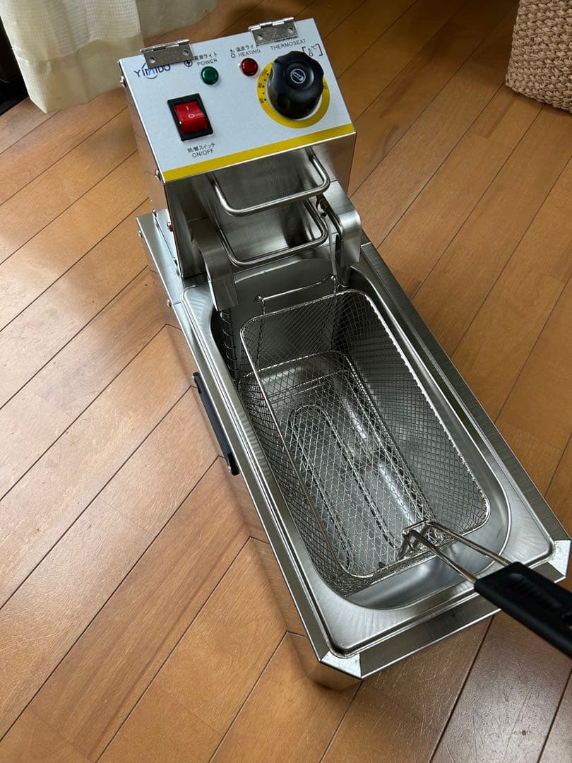 電気フライヤー ステンレス製 温度調整可能