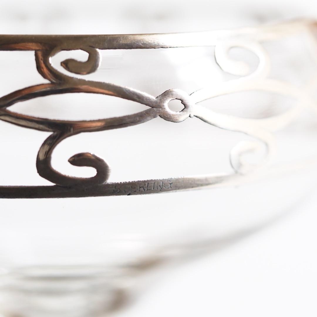 ヴィンテージ シルバーオバレイ デザートカップ 67mm / K76C 銀製