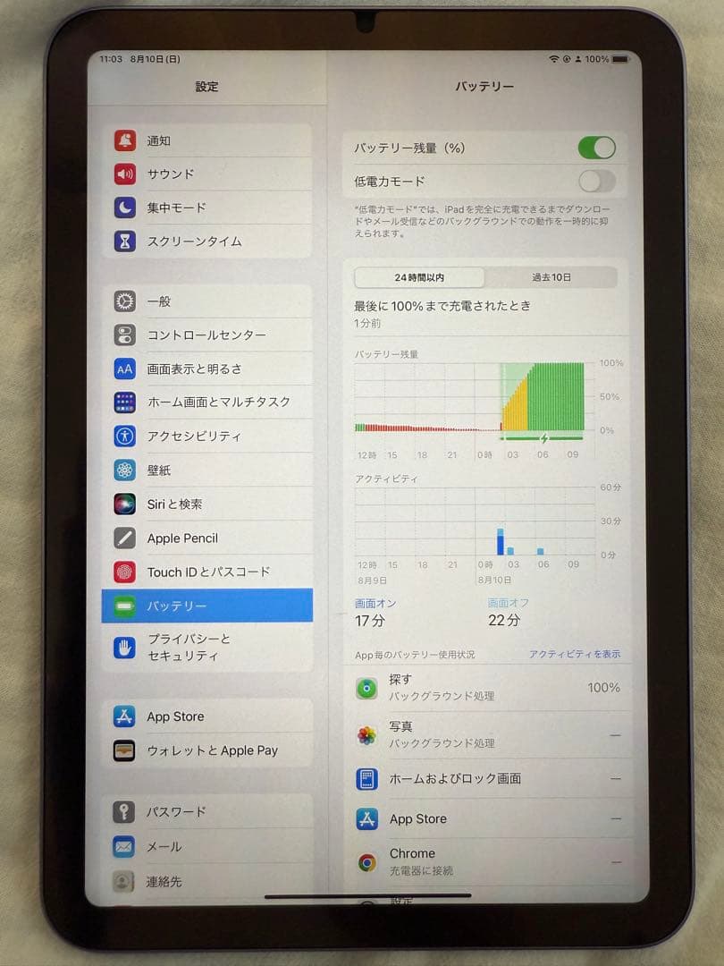 iPad mini (第 6 世代) A2567 パープル 256GB