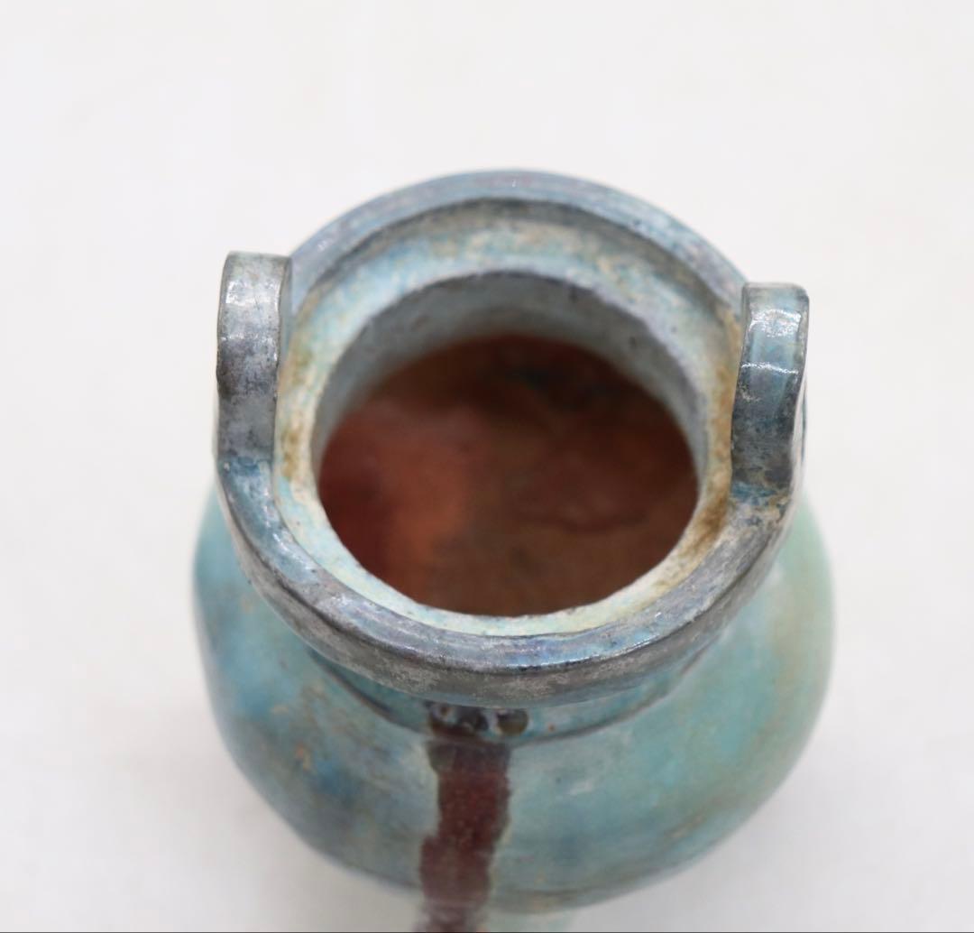 中国　鈞釉　蓮葉摘香炉　送料込み260326