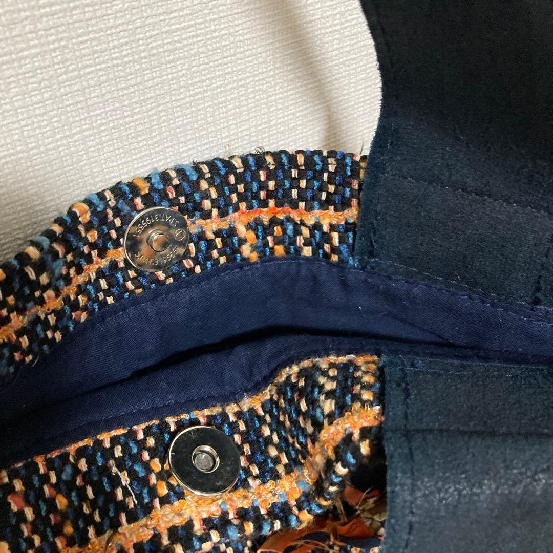 裂織　裂き織り　リボン　ハンドメイドバッグ　美術館にて購入　ミュージアムショップ