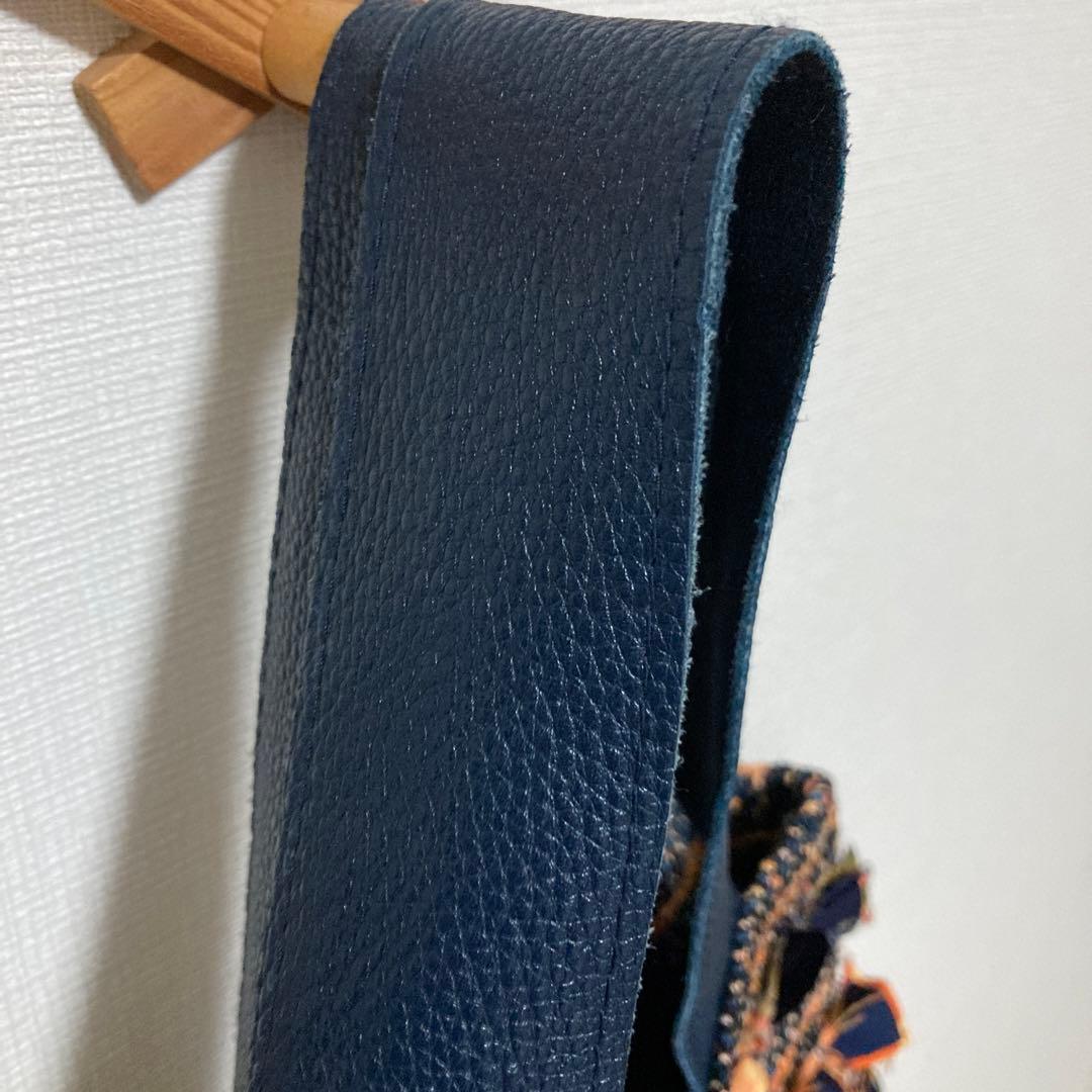 裂織　裂き織り　リボン　ハンドメイドバッグ　美術館にて購入　ミュージアムショップ