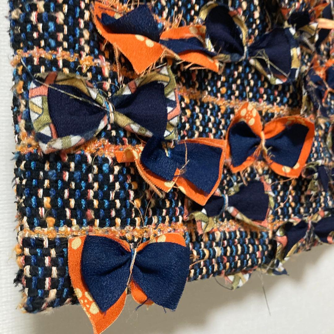 裂織　裂き織り　リボン　ハンドメイドバッグ　美術館にて購入　ミュージアムショップ