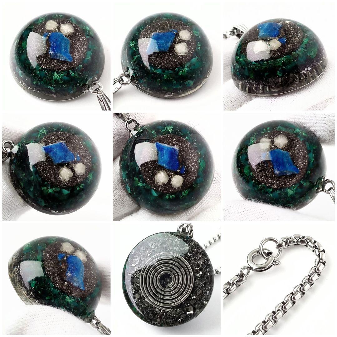 オルゴナイト｜幸運等｜ラピスラズリ×ローディザイト×クリソコラ×ギベオンなど隕石