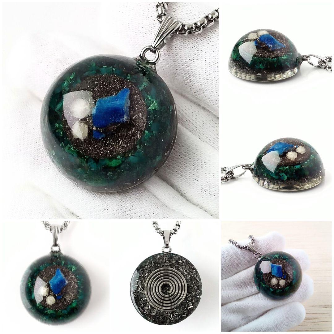 オルゴナイト｜幸運等｜ラピスラズリ×ローディザイト×クリソコラ×ギベオンなど隕石