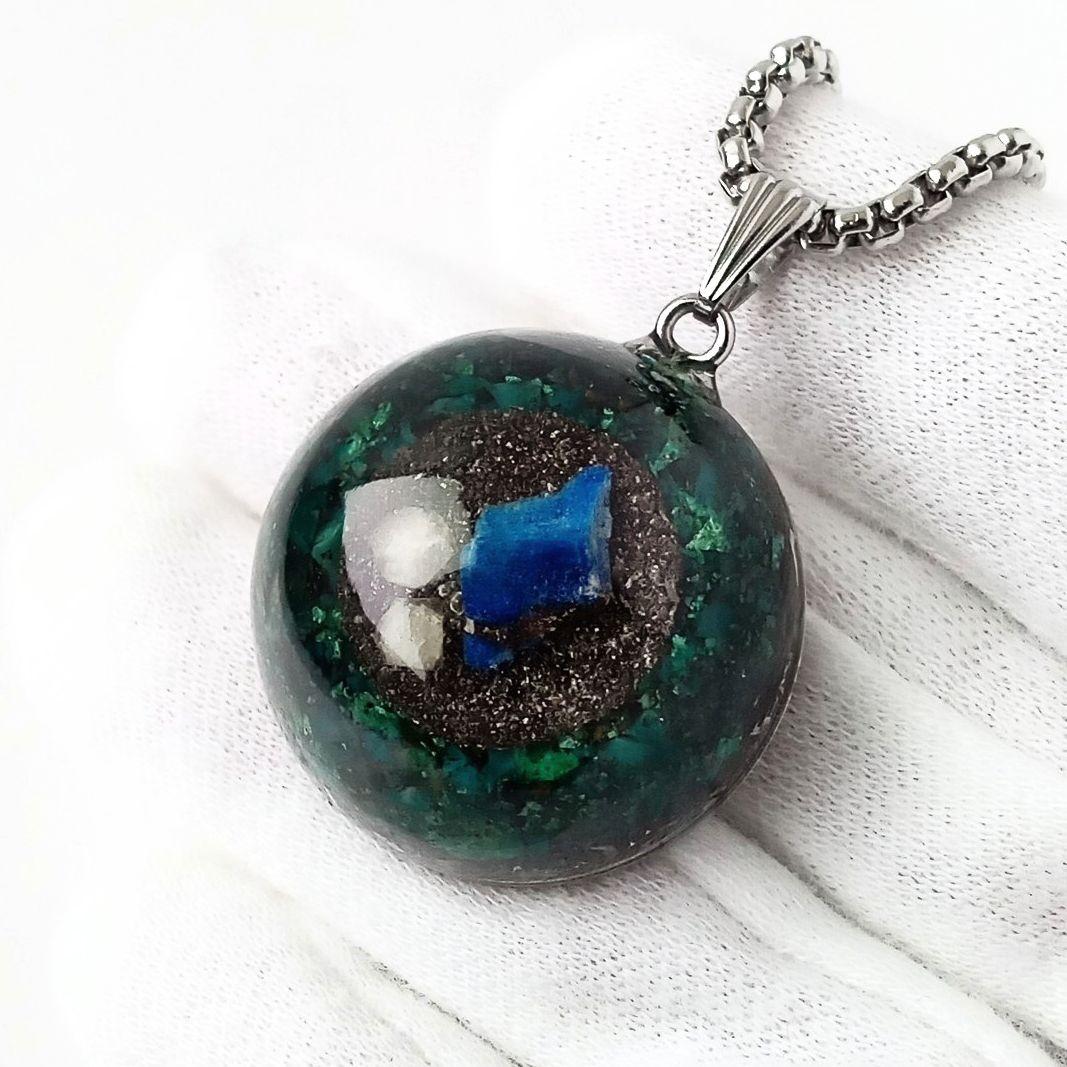 オルゴナイト｜幸運等｜ラピスラズリ×ローディザイト×クリソコラ×ギベオンなど隕石