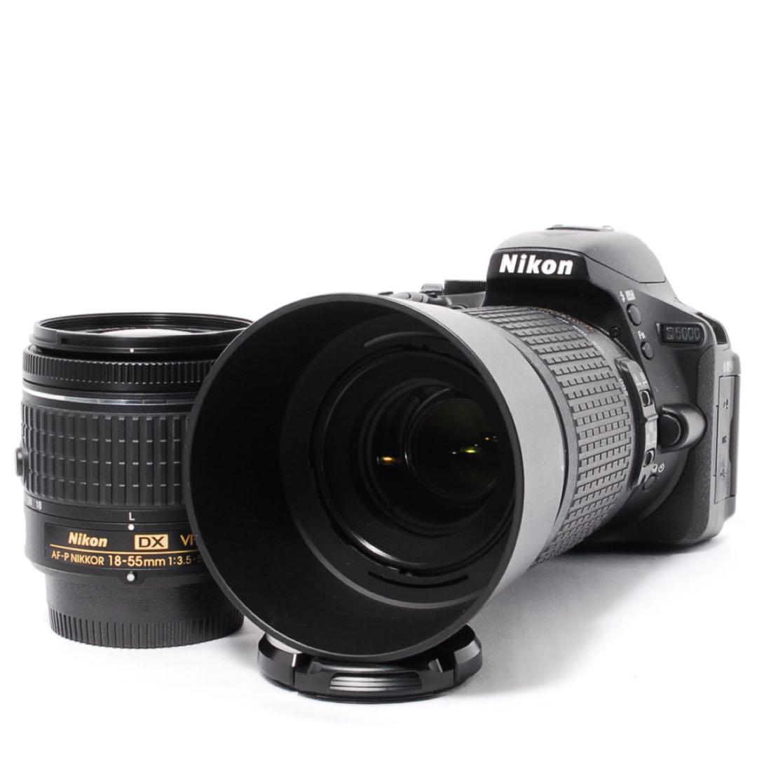 Nikon D5600◆◆ショット数少なめ◆WiFiで転送◆AF-P＆望遠レンズ