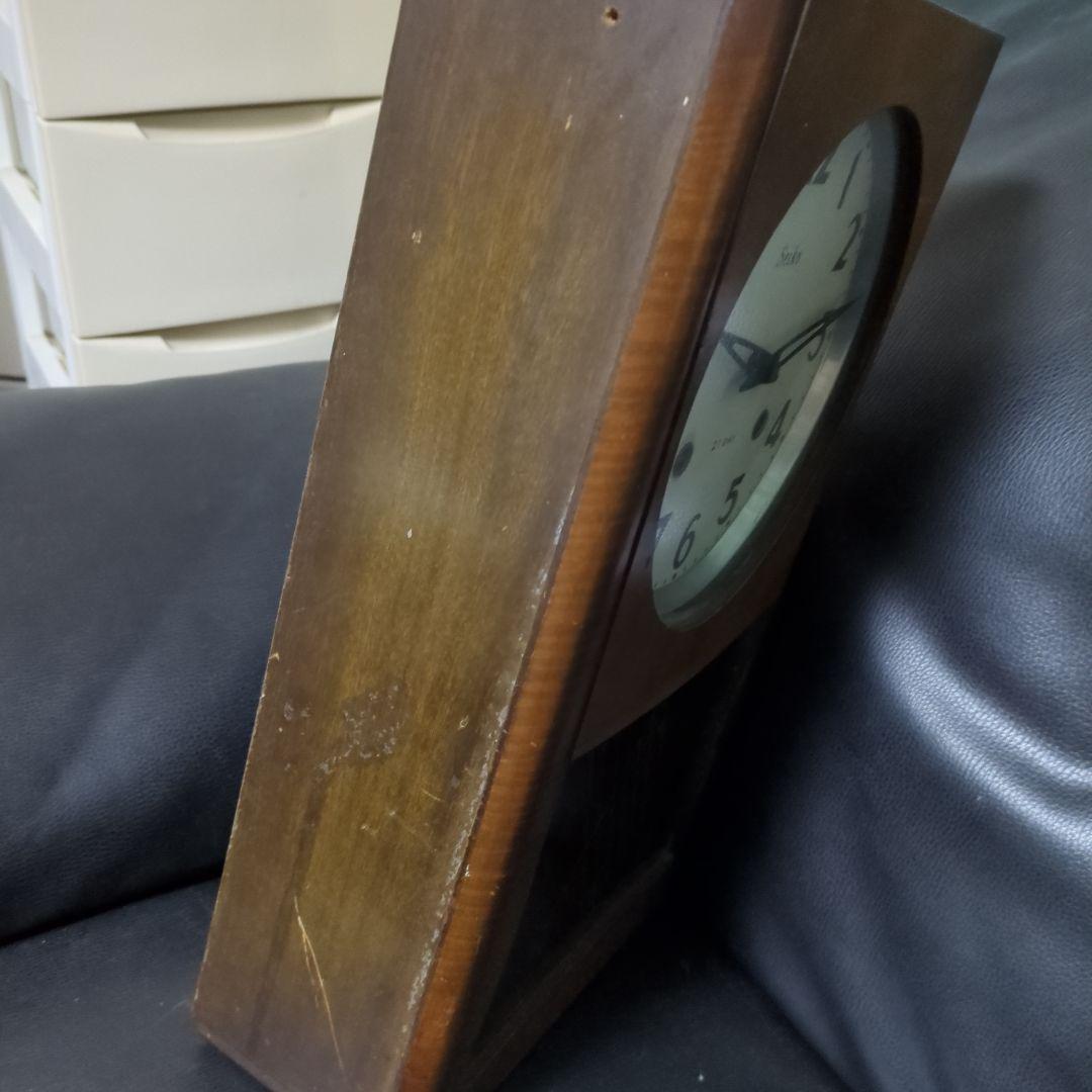 古い柱掛け時計　seiko　21DAY 　手巻き　稼動品　昭和レトロ
