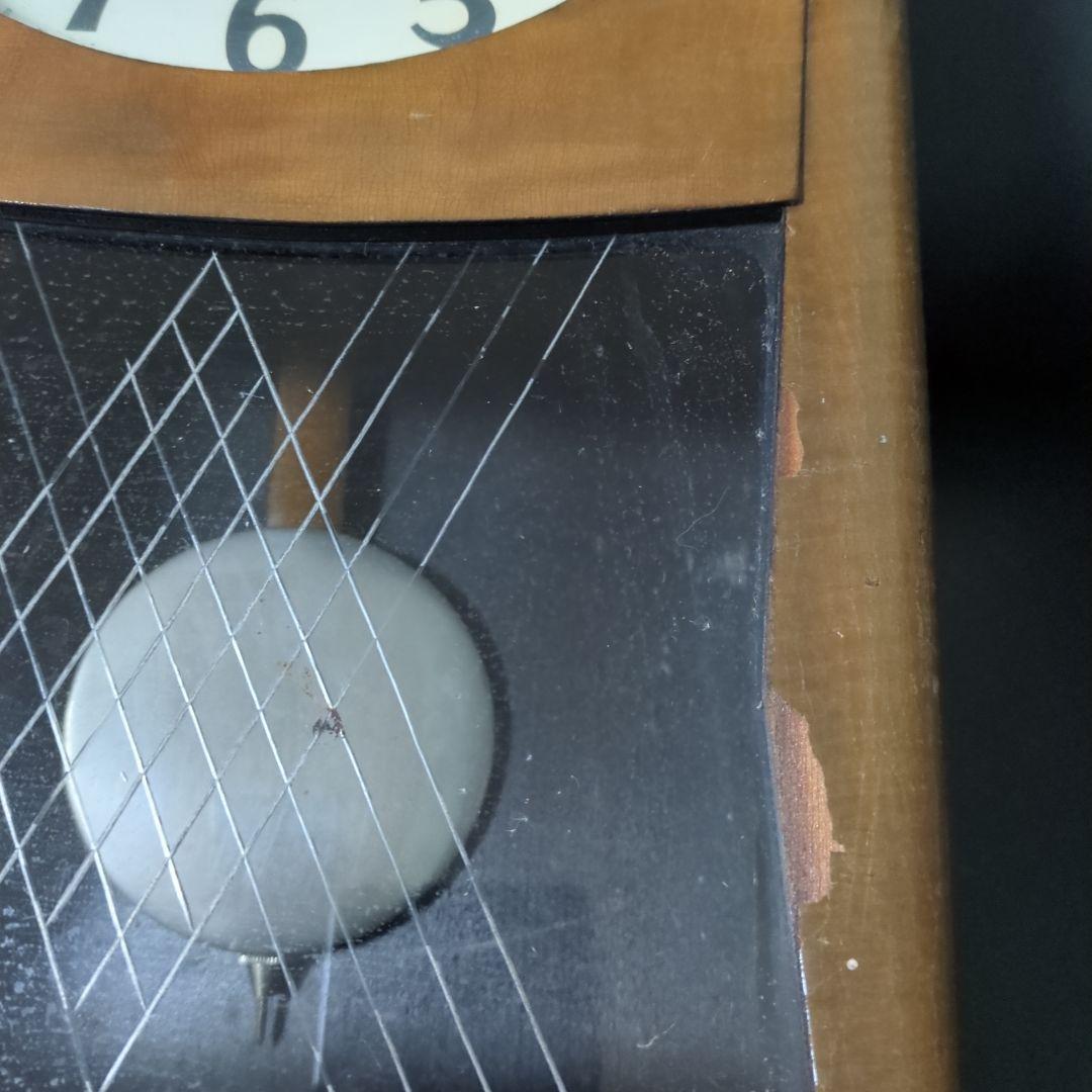 古い柱掛け時計　seiko　21DAY 　手巻き　稼動品　昭和レトロ