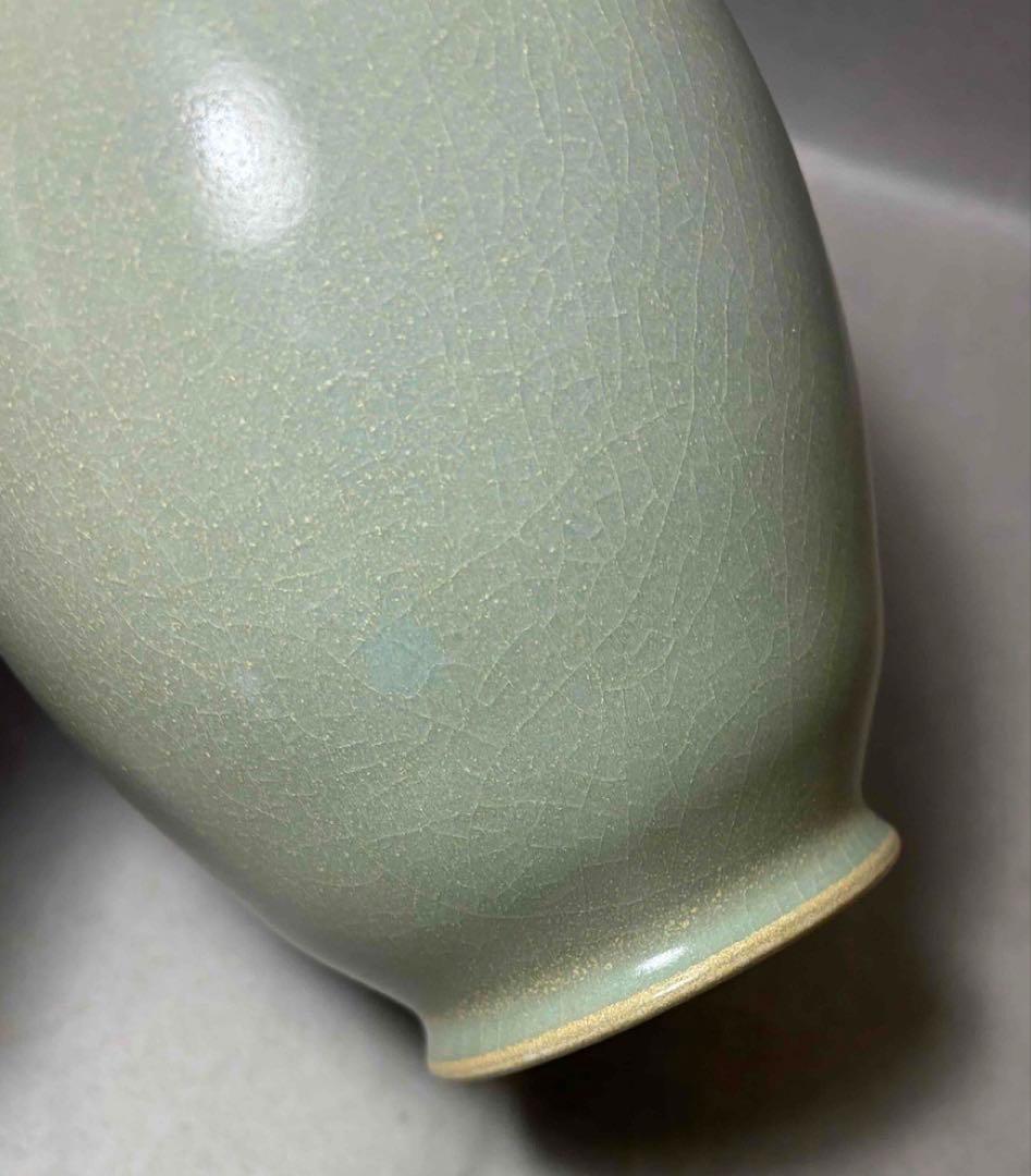 中国 広口細首胴が膨らんだ形の瓶　u6260304