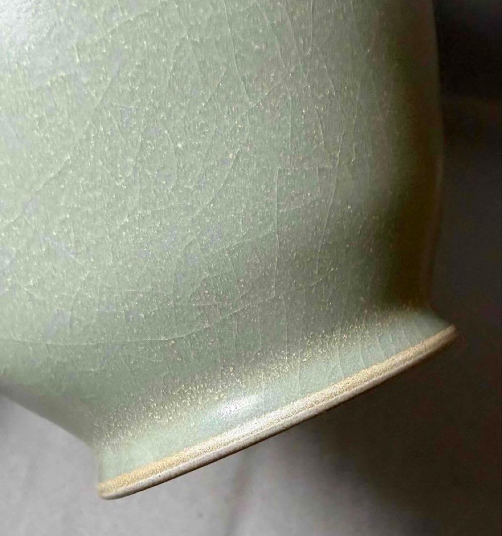 中国 広口細首胴が膨らんだ形の瓶　u6260304