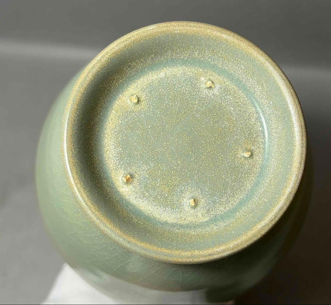 中国 広口細首胴が膨らんだ形の瓶　u6260304