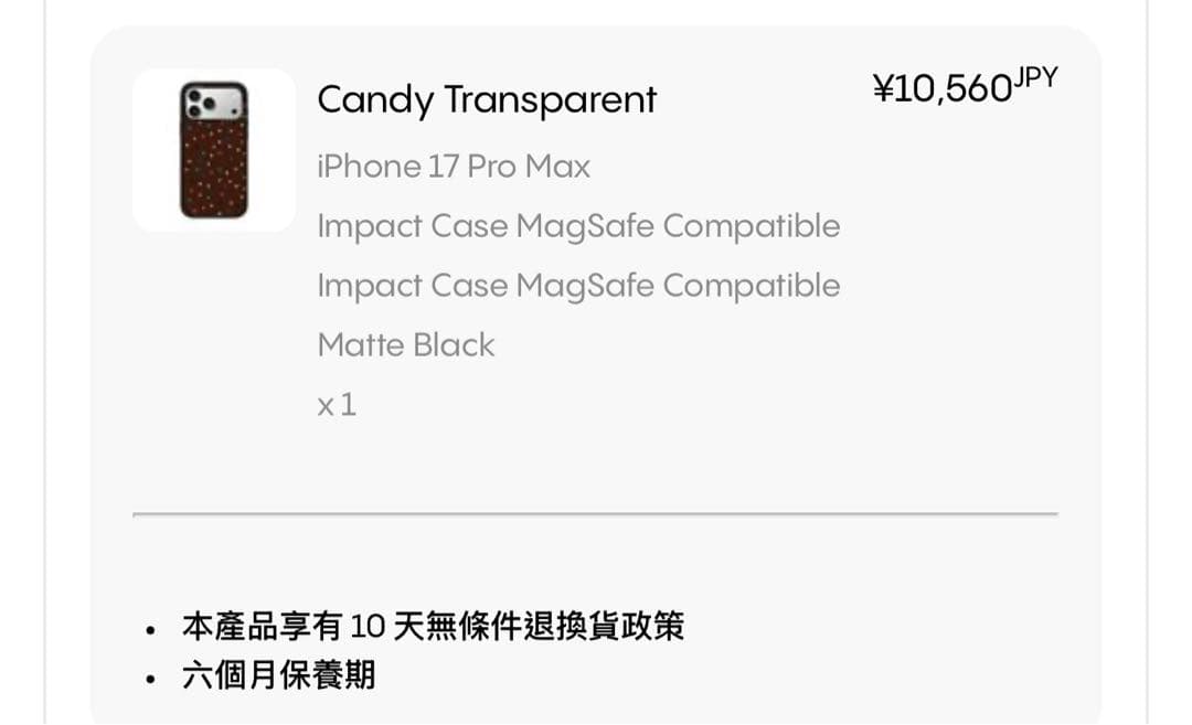 CASETIFY 17promax ケースCandy Transparent
