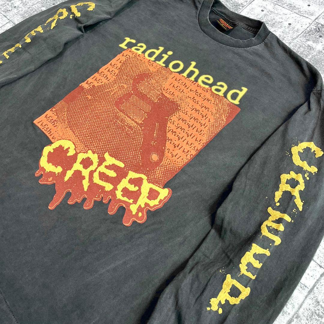 Radiohead レディオヘッド CREEP 袖プリロンT XL フェード