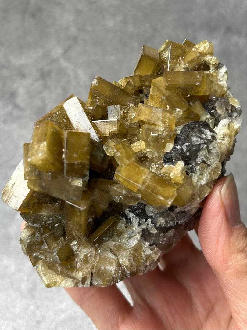 バライト（重晶石）　フローライト共生原石　中国江西省産