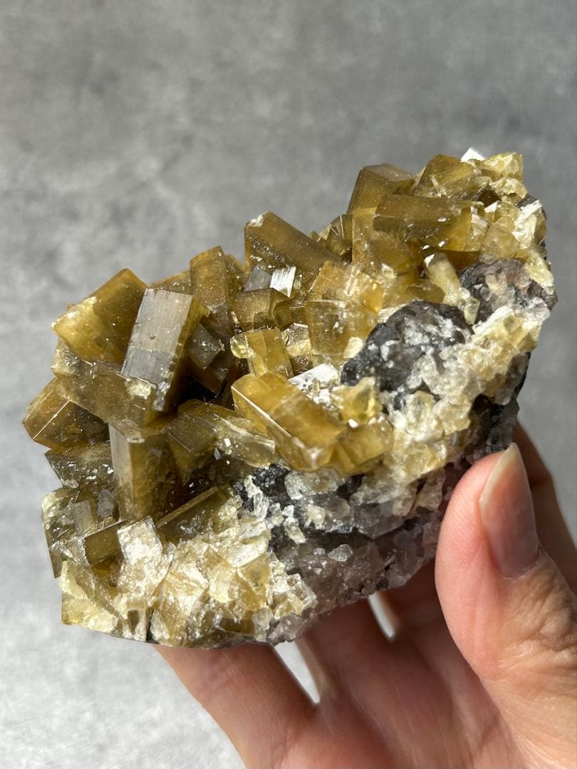 バライト（重晶石）　フローライト共生原石　中国江西省産