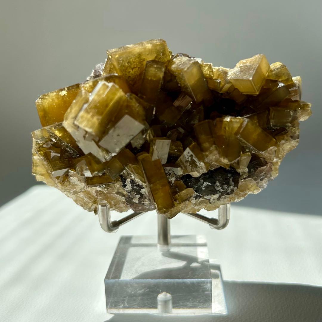 バライト（重晶石）　フローライト共生原石　中国江西省産