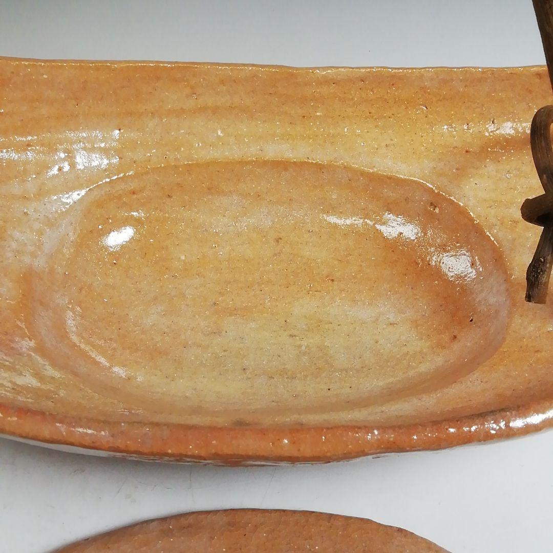 Ｗ４０８　花入　『赤舟　花入』『金井紫晴 造』　共箱　花器　茶道具