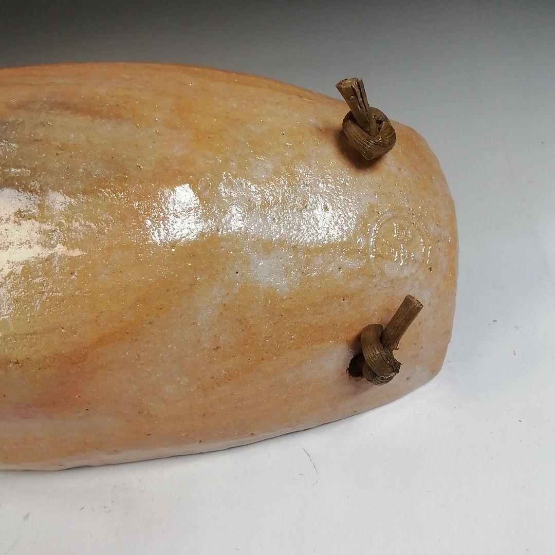 Ｗ４０８　花入　『赤舟　花入』『金井紫晴 造』　共箱　花器　茶道具