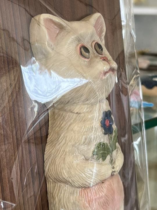 壁掛けオブジェ ねこと花 猫 ネコ