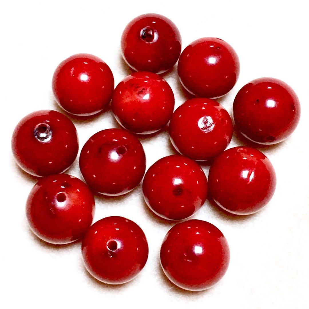 【Rtav】特価 K18ピアス 赤珊瑚 10mm フックピアス