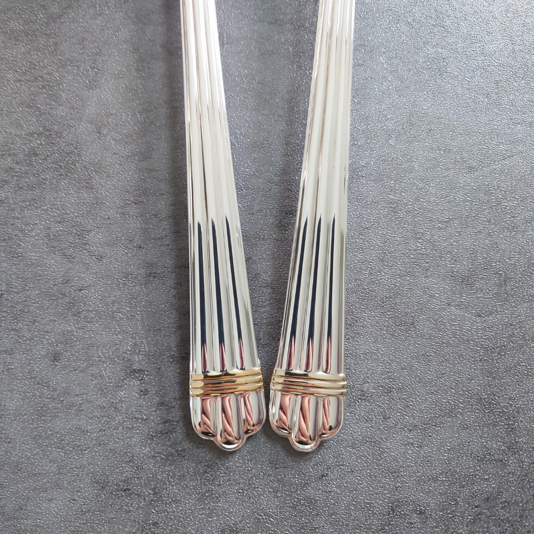 希少 美品 クリストフル アリアゴールドリング サービングセット 2点