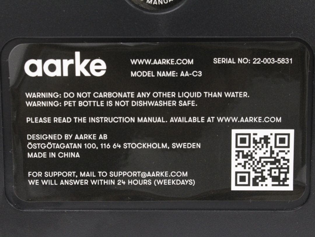▲aarke カーボネーター 3 炭酸水メーカー 専用ボトル付き