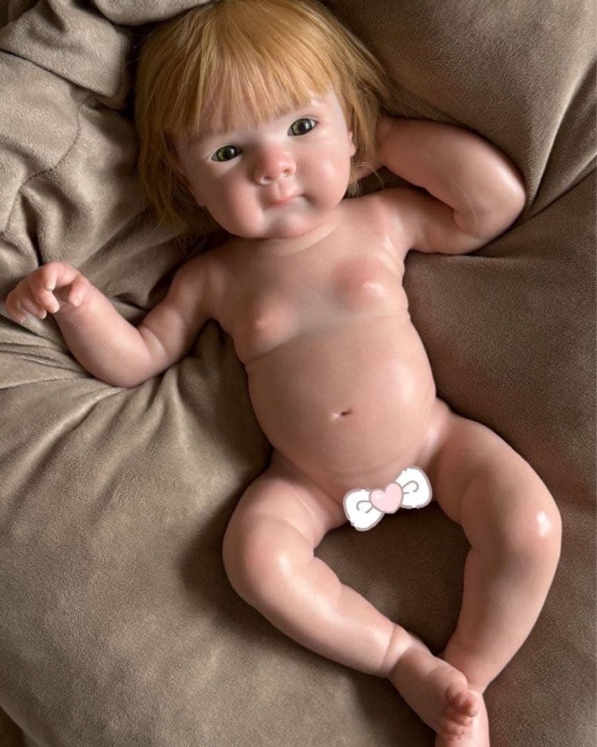 ★新品★リボーンドールフルシリコン リアルサイズベビーちゃん☆45cm