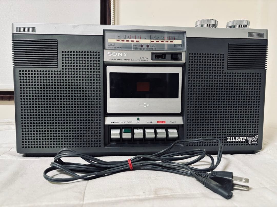 【通電確認済み】SONY CFS-V1 ラジカセ FM/AMカセット
