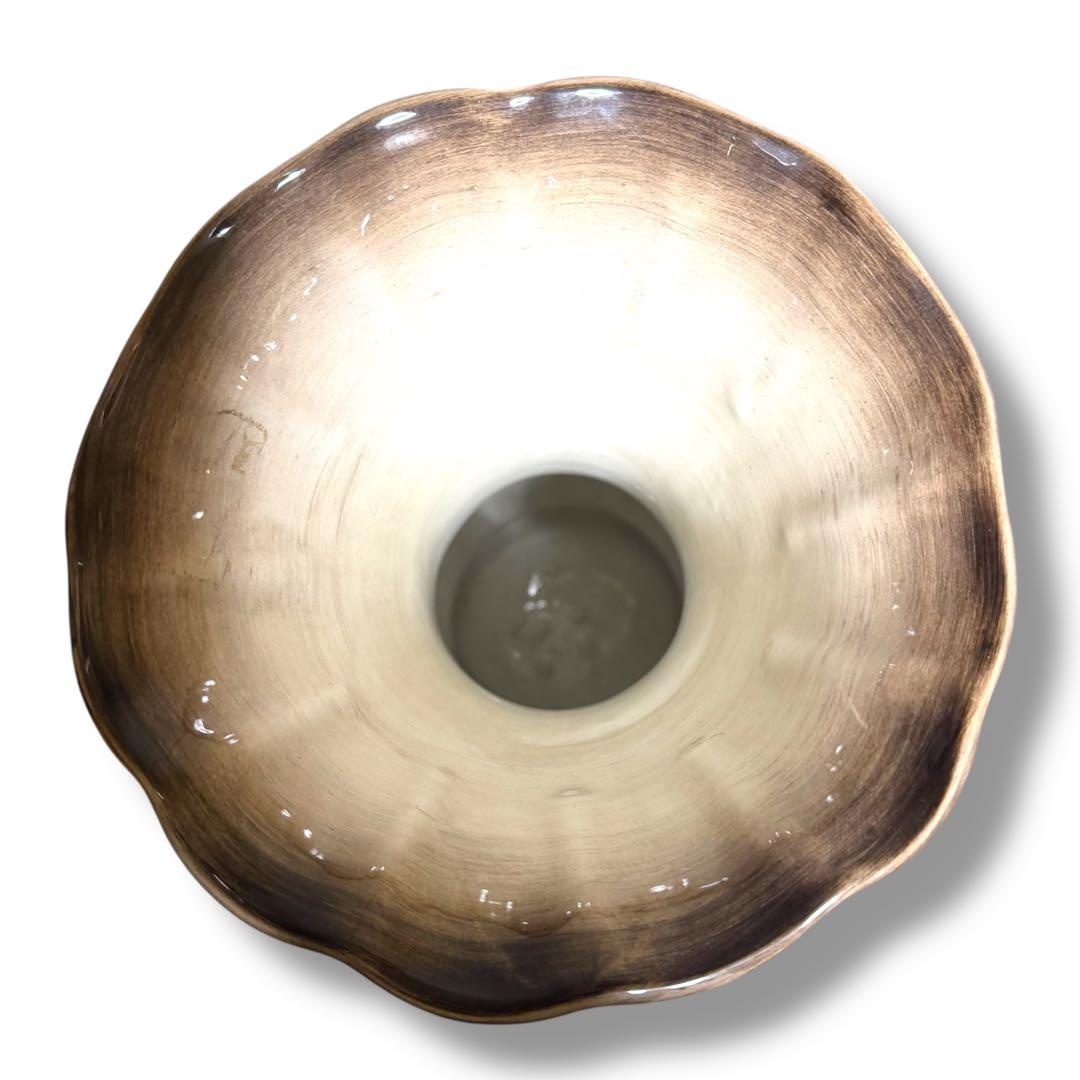 《ヴィンテージ》イタリア製 カポディモンテ 陶花薔薇 花瓶