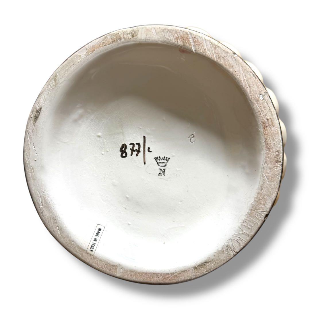 《ヴィンテージ》イタリア製 カポディモンテ 陶花薔薇 花瓶